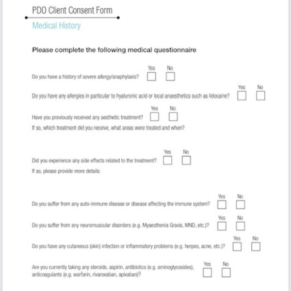 PDO client consultation form x10