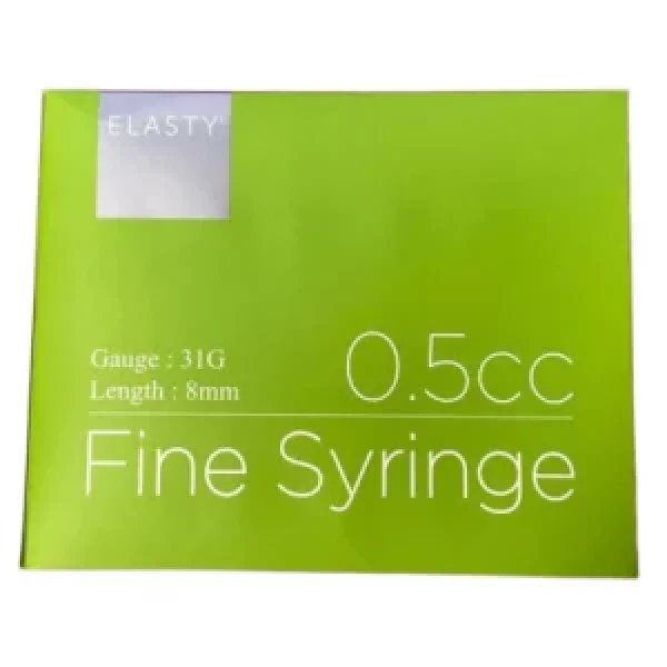 Insuline Syringe 0.5ml 31Gx8mm box of 100 Elasty