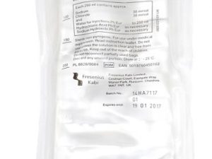 250ml NaCl 0.9% Saline Sodium Chloride Bag English