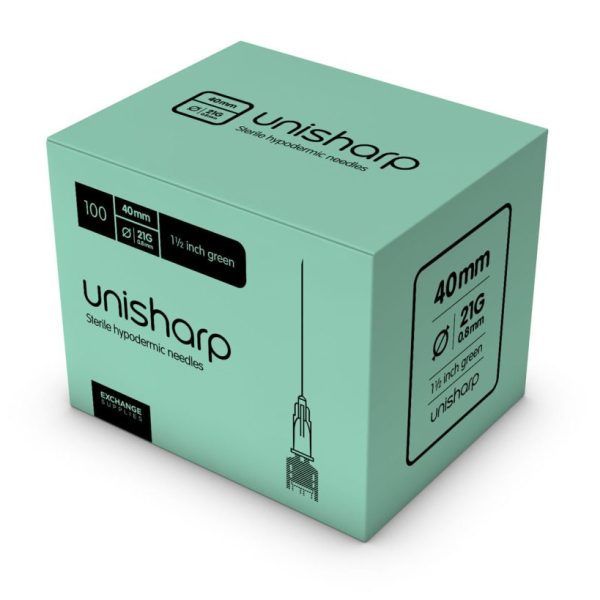 Needles 21g green 100box unisharp