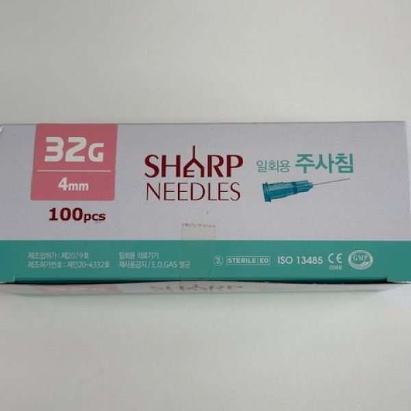 Sharp Needles 32gx4mm 100pcs