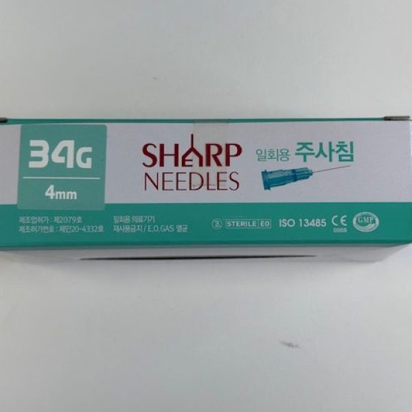 Sharp Needles 34gx4mm 100pcs